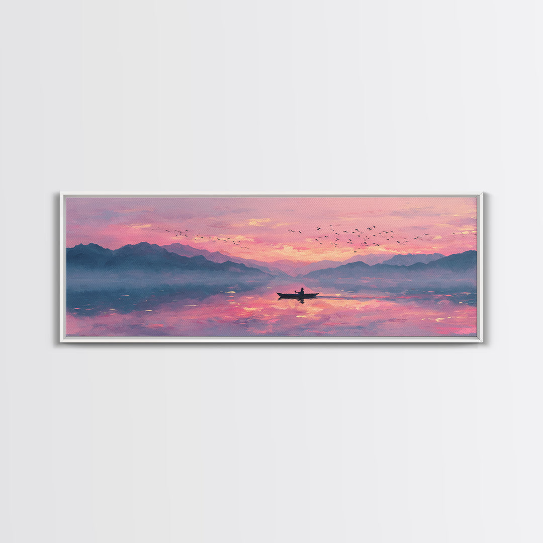 Vibrant Fantasy Dragon In Glowing Stormy Night Sky Dramatic Surreal Wall Art Framed Canvas Print For Unique Home Decor And Gift