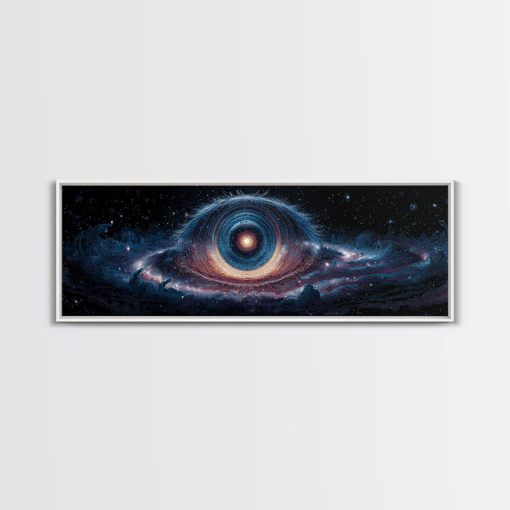 Cosmic Eye Black Hole Galaxy Wall Art, Celestial Canvas Print, Astronomy Decor, Space Wall Decor, Sci Fi Art Print, Home Decor
