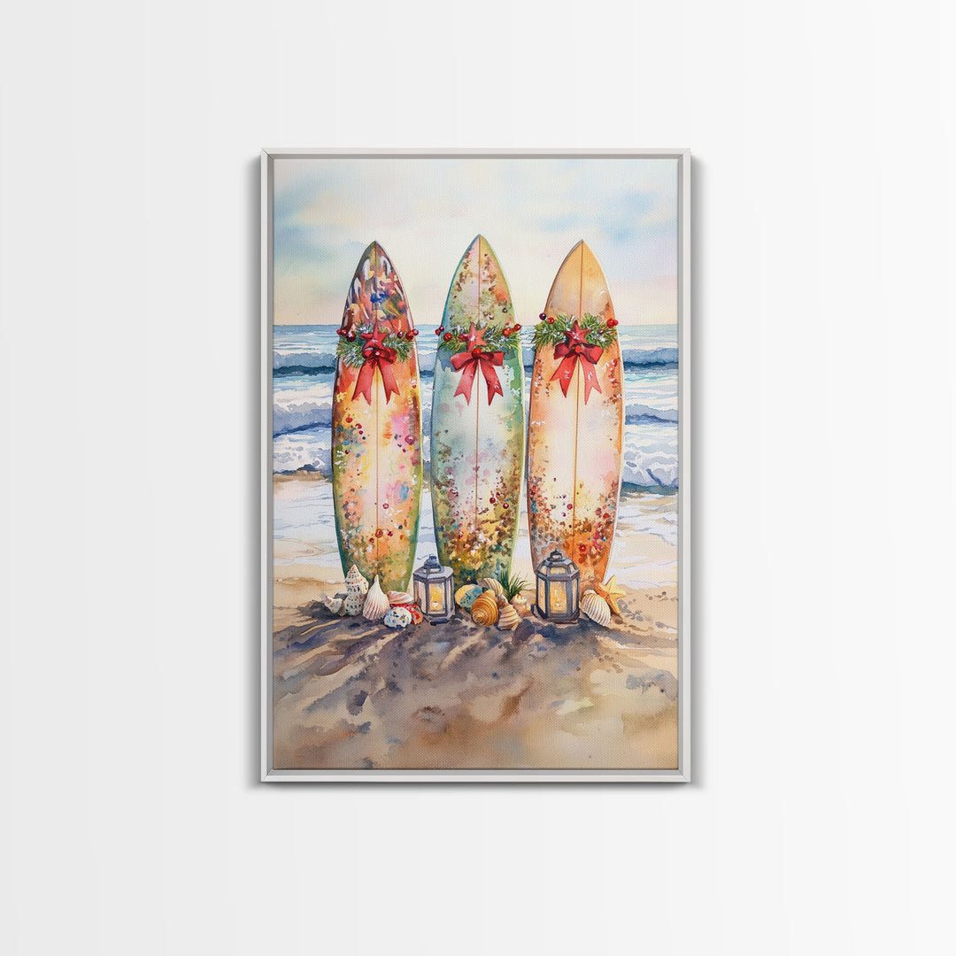 Sailboats With Autumn Reflections Framed Canvas Print Fall Nautical Wall Art Coastal Decor Best Gift Idea Seasonal Holiday Wall Art