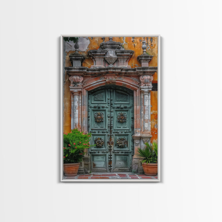 Change34 Colorful Indian Architecture Canvas Print, Traditional Art if India, Photography Print, Indian Wall Art, Living Room Decor
