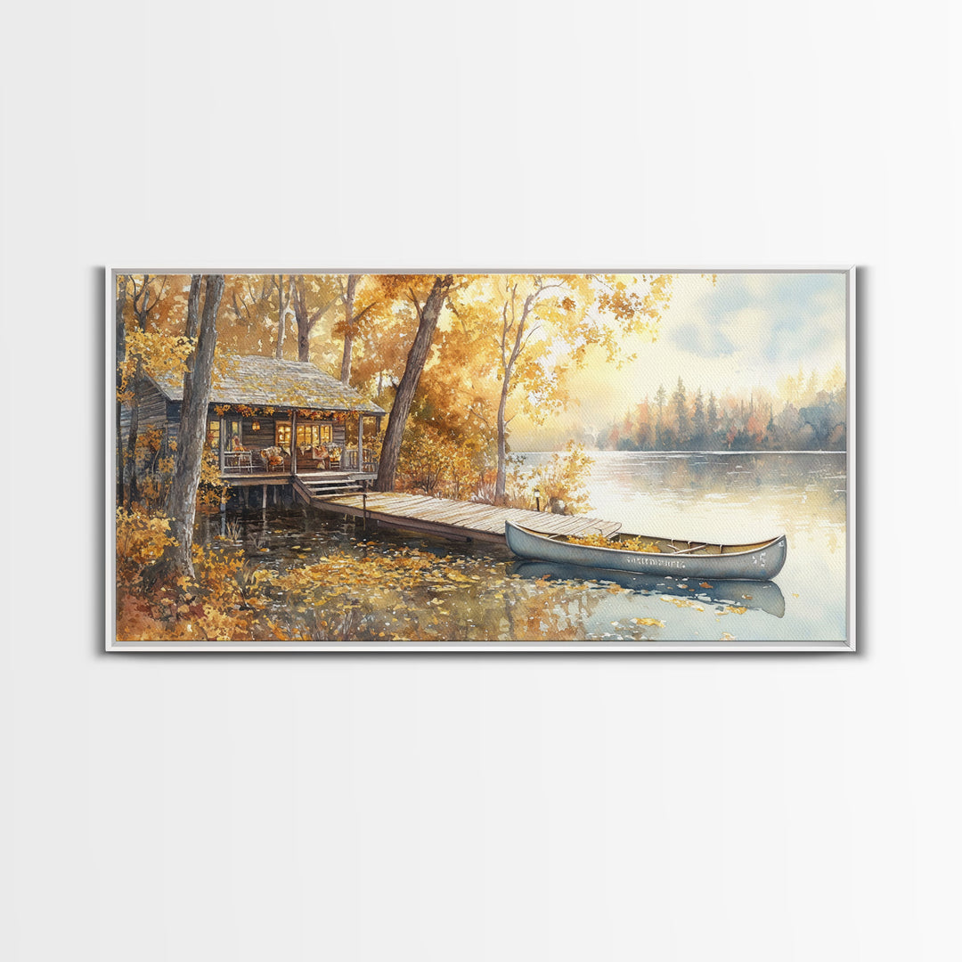 Cozy autumn farmhouse kitchen, fall harvest art, vintage fall wall decor, rustic kitchen wall print, country home decor, framed canvas print