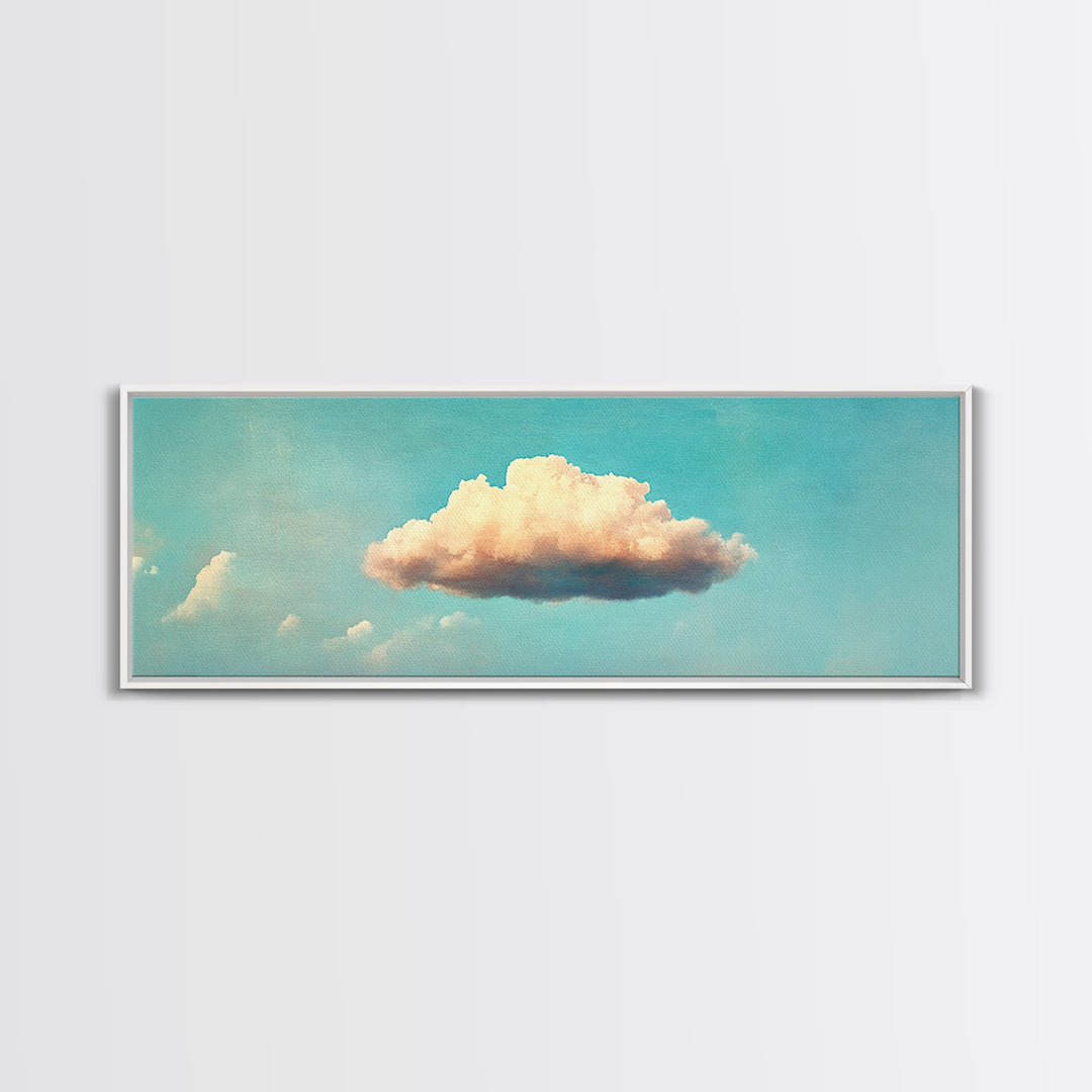 Clouds Wall Art - Living Room Canvas Print - Cloud Decor - Cloudy Sky - Signs For Home / Extra Large Wall Art / Large Horizontal Art