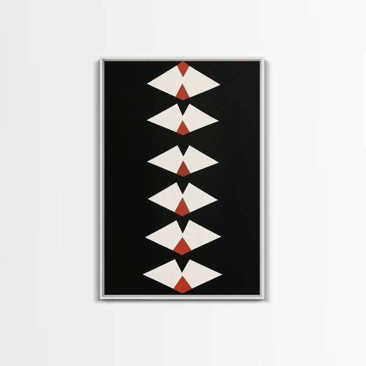 Retro Mid-Century Modern Diamond Art Canvas Print, MCM Style Home Decor
