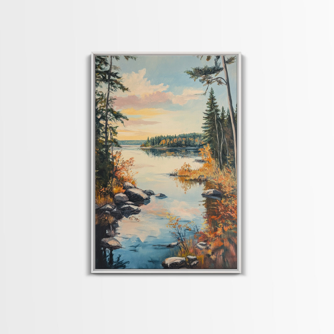 Acadia National Park Oil Painting Print, Maine Oil Painting, Nautical Coastal Decor, National Park Art, Landscape Painting, Cabin Decor