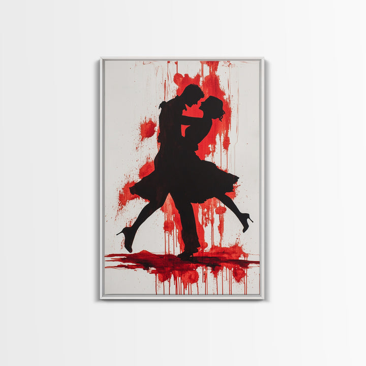 Couple Painting Print, Couple Dancing The Tango, Canvas Print, Wedding Decoration, Wedding Gift, Couple Art, Dancing Couple Art