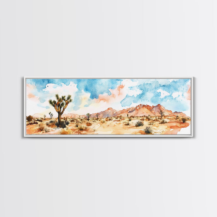 Desert Landscape Painting Print, Pueblo Style Home Decor, Southwestern Farmhouse Painting of Joshua Tree California, Minimalist Decor