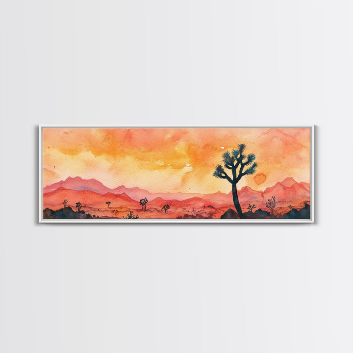 California Desert at Sunset, Death Valley Wall Art, Joshua Tree California Home Decor, California Art, Panoramic Extra Wide Art