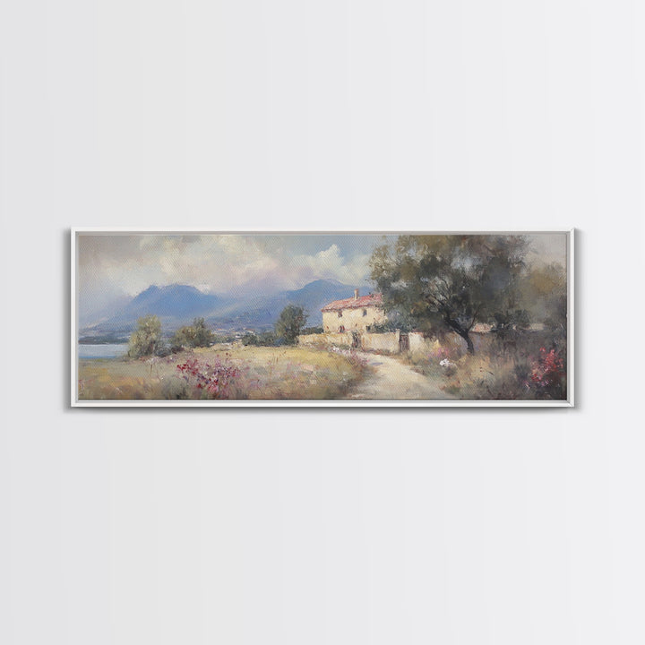 Italy Wall Art Canvas Print, Italy Painting, Italian Vila, Italy Landscape Wall Art, Italy Print, Italy Art, Italy Gifts, Vintage Italy Wall Art
