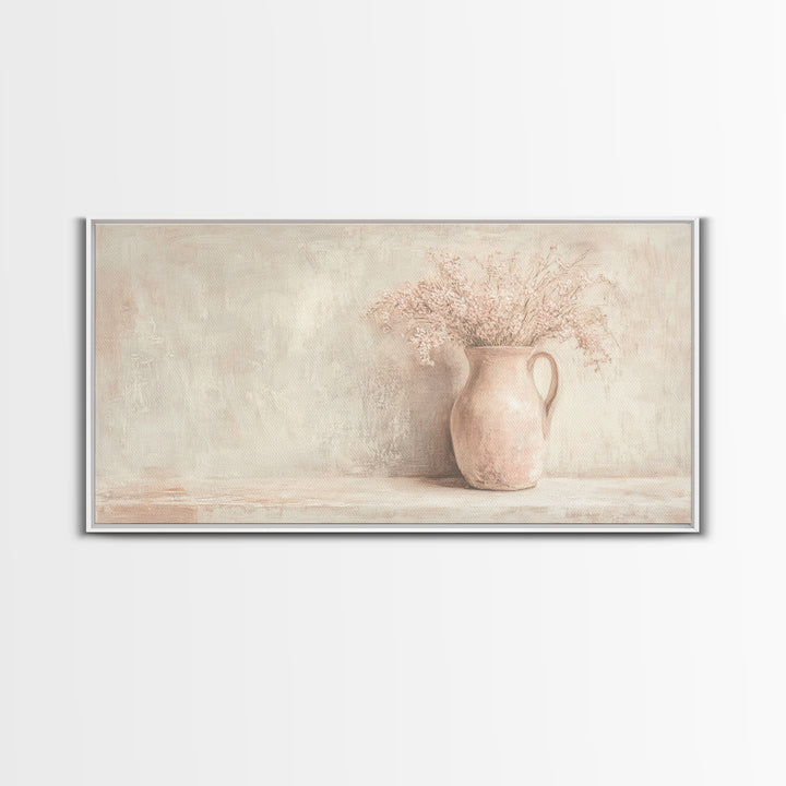 Cute Boho Wall Art For Kitchen or Dining Room, Oil Painting Of a Flower Pot, Cute Decor Idea, Cute Wall Art, Gift For Her