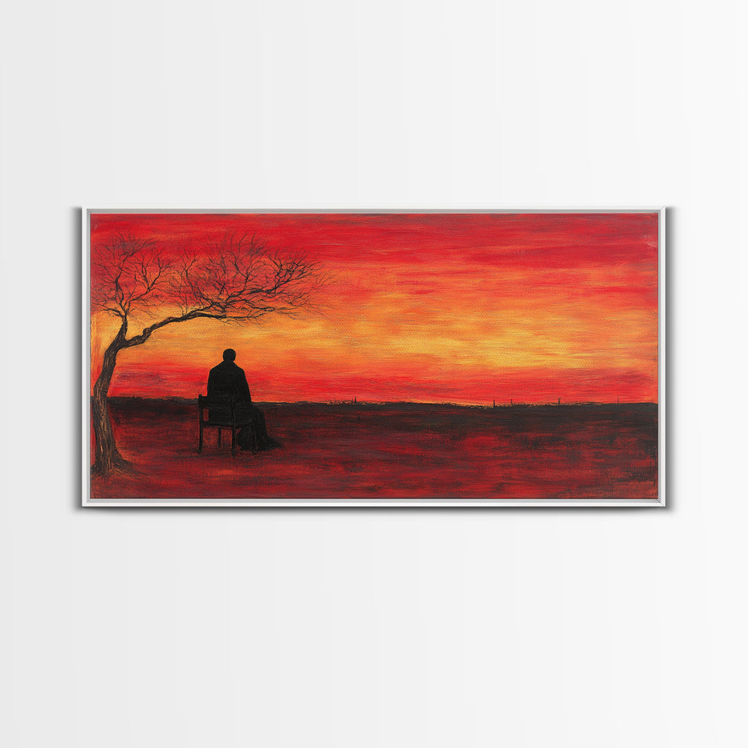 Despair - Framed Canvas Print - Moody Decor - Abstract Wall Art