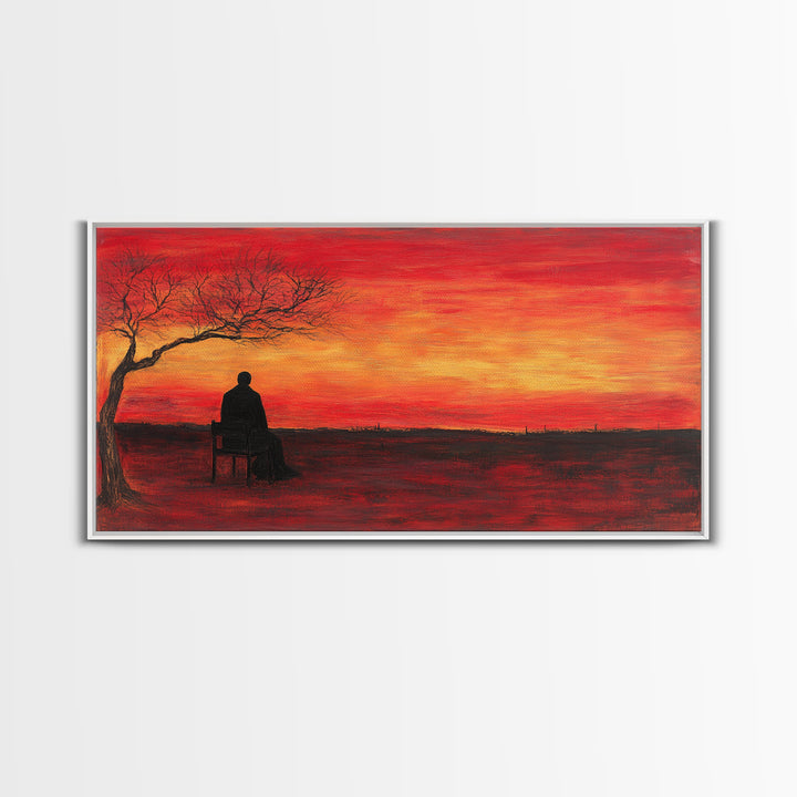 Despair - Framed Canvas Print - Moody Decor - Abstract Wall Art