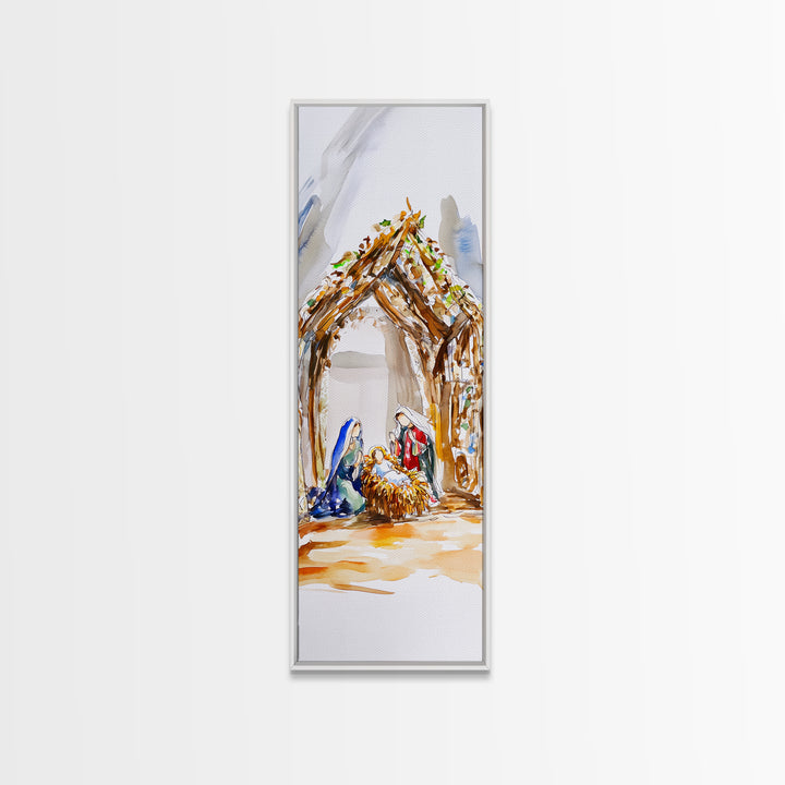 Phoenix Rising Art Firebird Canvas Print, Tall Skinny Art, Framed Option Available, Mythical Creature Wall Art, Unique Bedroom Decor