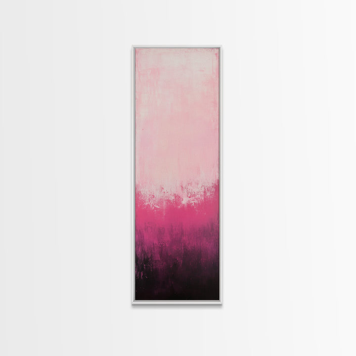 Gradient Pink Ombre Framed Canvas Print Light Pink Abstract Wall Art Bedroom or Living Room Coastal Cowgirl Aesthetic