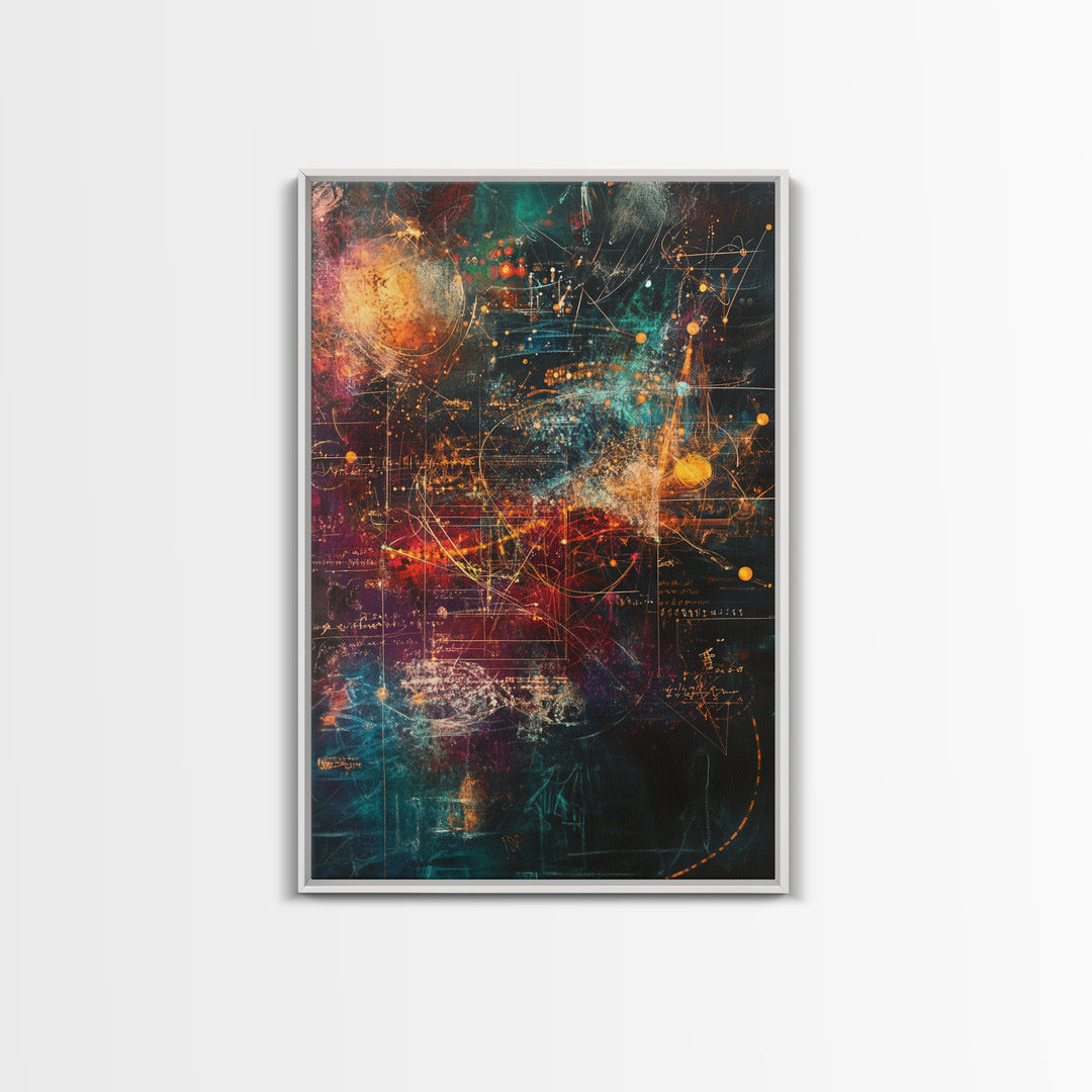 Cosmic Science Canvas Print Abstract Scientific Artwork Universe Wall Art Therapy Art Modern Space Decor Astronomy Lover Gift