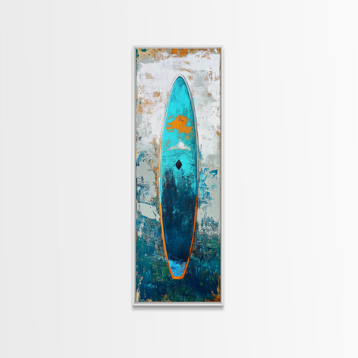 Ocean Paddle, nautical painting, coastal decor, framed canvas print, seascape painting, above bed wall art, rustic art, surf wall art