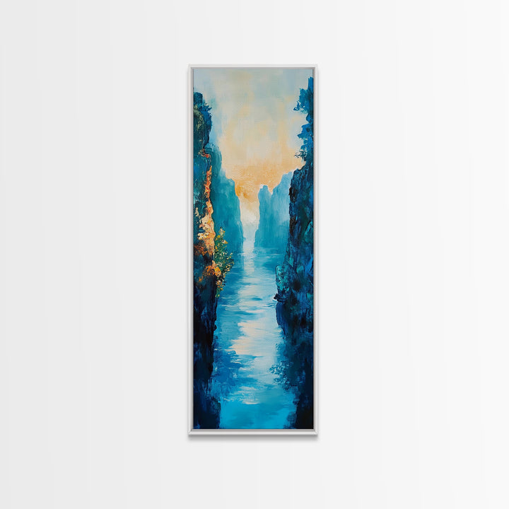 Canyon River, Southwest Wall Art, Moody Landscape, Nature Wall Art, Vertical Wall Art, Living Room Art, Canvas Print