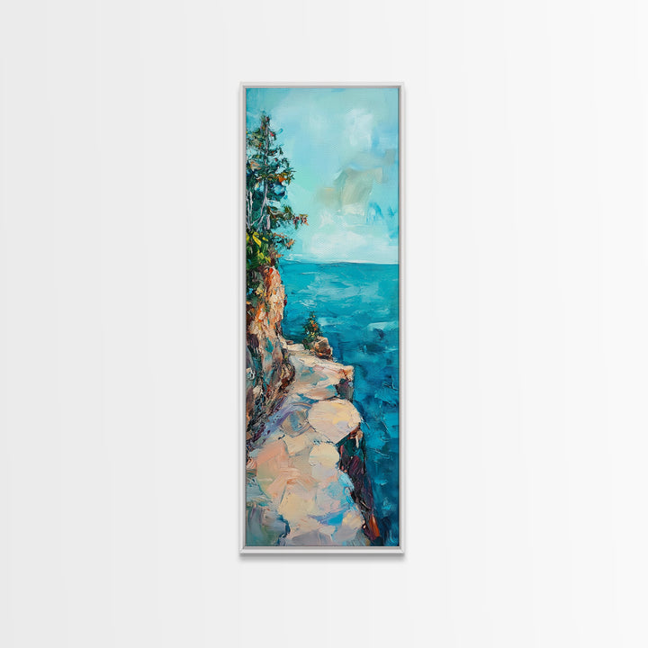 Lake Tahoe Art, Pine Tree Art, Nature Landscape, Above Sofa Art, Rustic Wall Art, Canvas Print, Living Room Art, Gift Idea