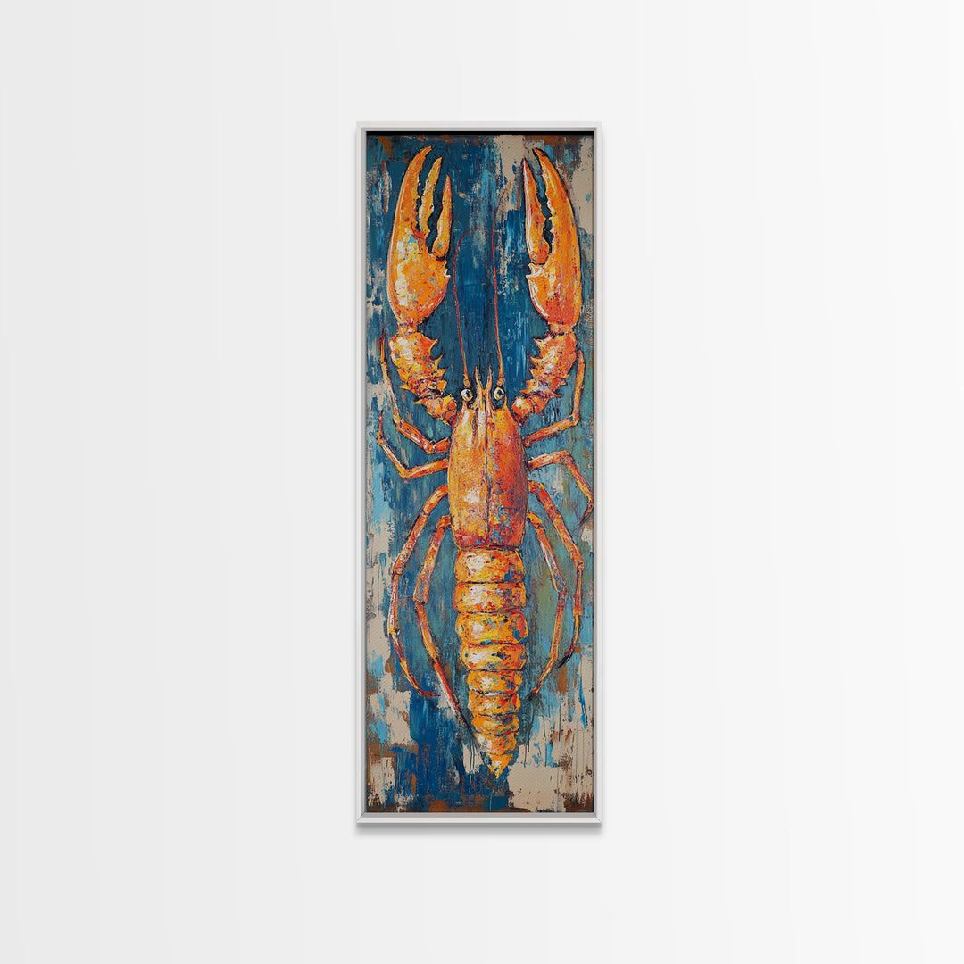 Lobster Painting, Coastal Wall Art, Nautical Decor, Seafood Art, Framed  Print, Rustic Wall Art, Farmhouse Art, Kitchen Wall Art