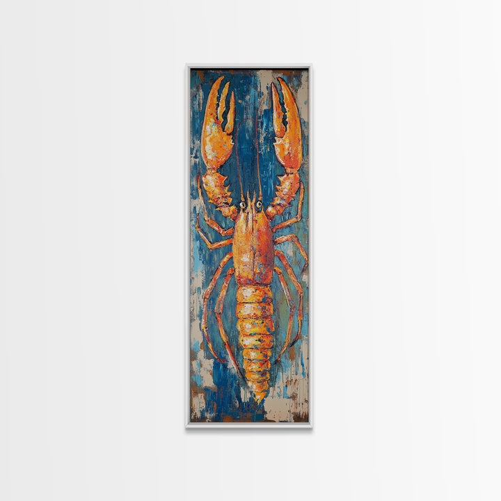 Lobster Painting, Coastal Wall Art, Nautical Decor, Seafood Art, Framed  Print, Rustic Wall Art, Farmhouse Art, Kitchen Wall Art