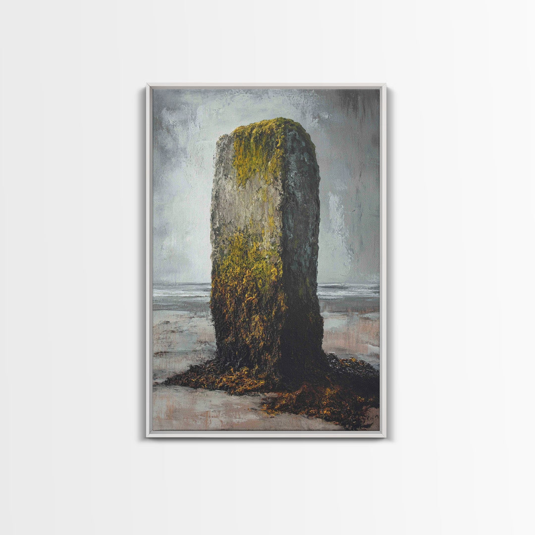 Ozymandias Art, moody art, coastal decor, wabi sabi art, rustic wall art, nautical decor, Framed Canvas Print, extra wide art
