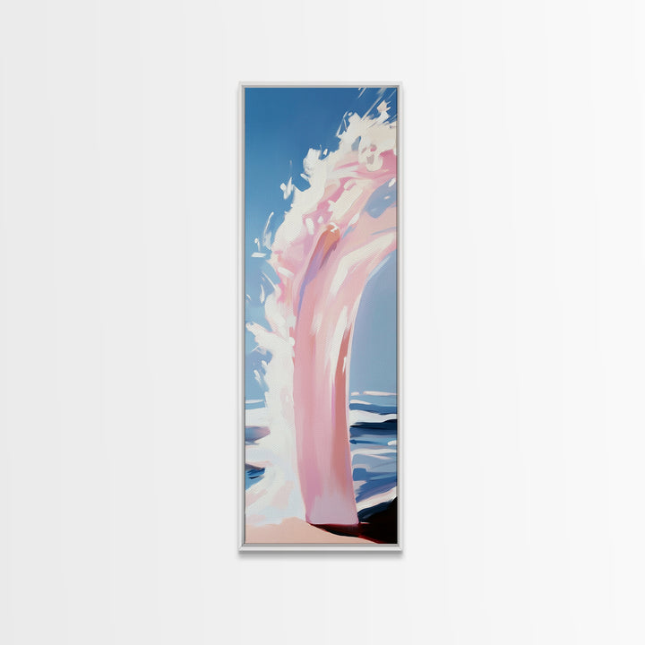 Ocean Wave Painting, Coastal Wall Art, Beach House Decor, Abstract Seascape, Nautical Art, Modern Living Room, Framed Canvas Print