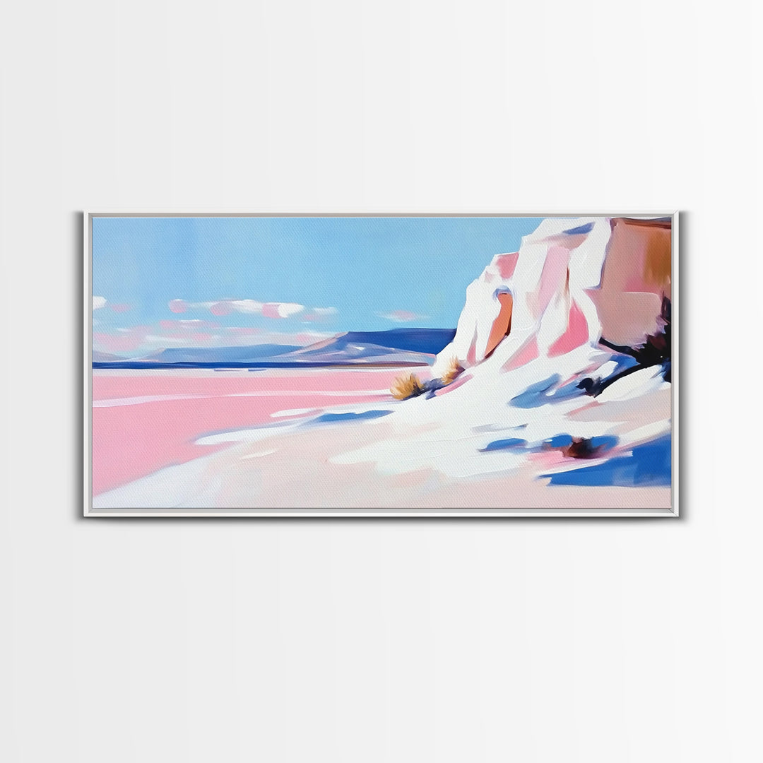 Desert Oasis, Sandstone Cliffs, Southwest Serenity, Canvas Print, Boho Wall Art, Earthy Decor, Rustic Bedroom Art, Scenic Escape