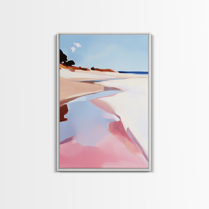 Beach Serenity, Coastal Art, Abstract Seascape, Modern Home Decor, Minimalist Ocean, Canvas Print, Living Room Wall Art, Beach House