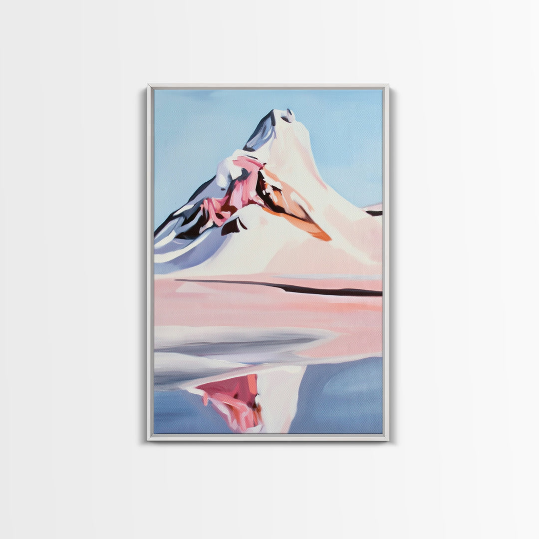 Cherry Blossom Painting, Pink Floral Art, Nature Wall Decor, Framed Canvas Print, Spring Aesthetic, Bedroom Wall Art, Romantic Floral