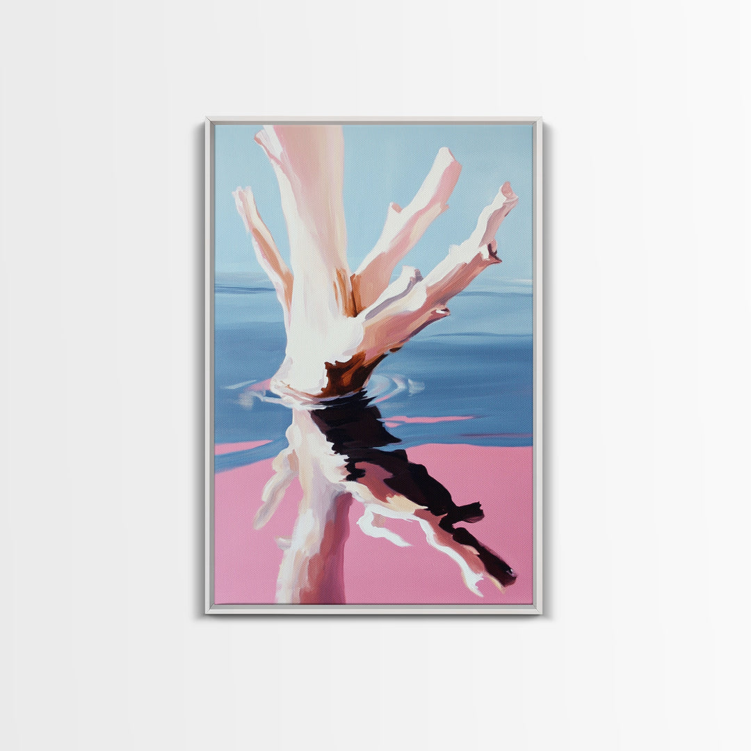 Abstract, Ocean Reflection, Coastal Art, Canvas Print, Modern Beach Wall Art, Minimalist Decor, Water Painting, Living Room Wall Art
