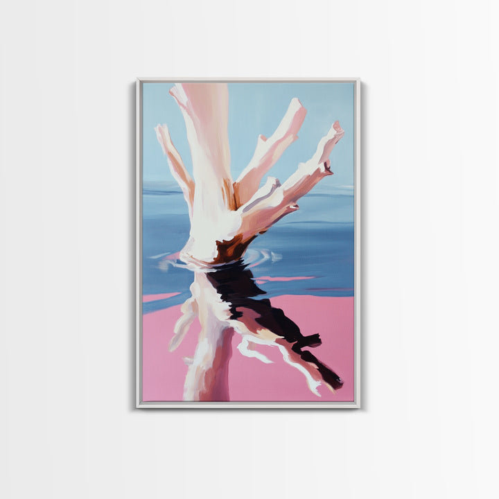Abstract, Ocean Reflection, Coastal Art, Canvas Print, Modern Beach Wall Art, Minimalist Decor, Water Painting, Living Room Wall Art