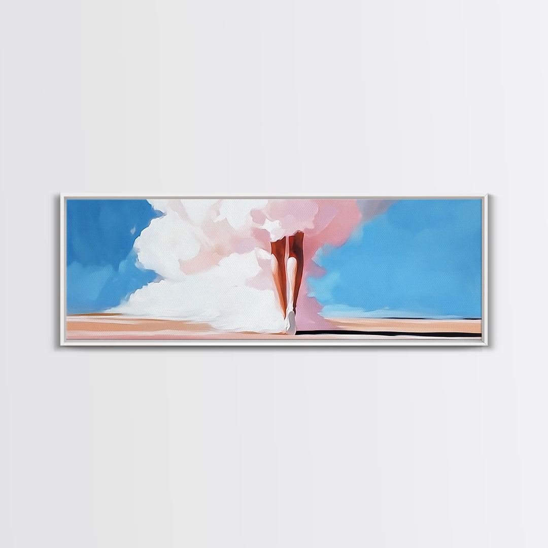 Dreamy Clouds, Surreal Art, Fantasy Landscape, Ethereal Sky, Canvas Print, Bedroom Wall Art, Pastel Minimalist Home Decor
