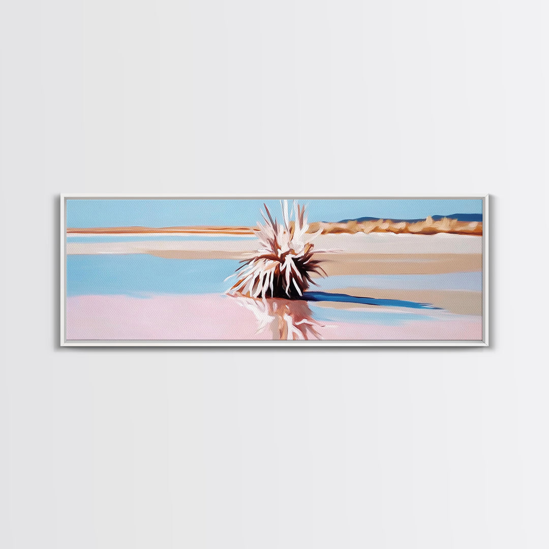 Desert Plant, southwestern wall art, arid landscape print, nature-inspired home decor, framed canvas print, boho aesthetic