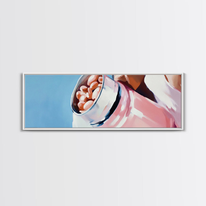 Coffee Beans Painting, Kitchen Wall Art, Warm Aesthetic Print, Coffeehouse Decor, Large Canvas Print, Modern Minimalist Art, Cafe Decor