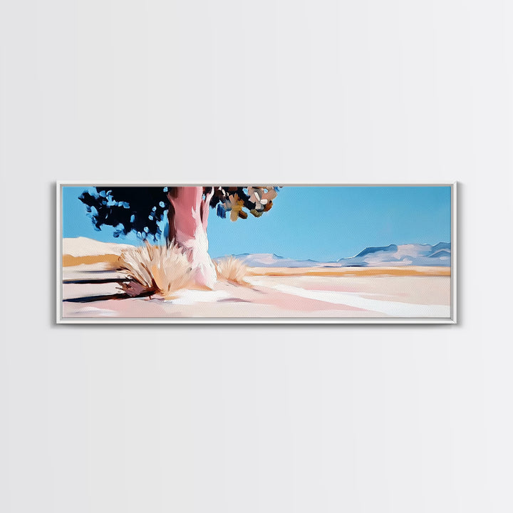 Desert Tree, Sunset Landscape, Southwest Art, Modern Wall Decor, Canvas Print, Minimalist Art, Living Room Wall Art, Rustic Decor