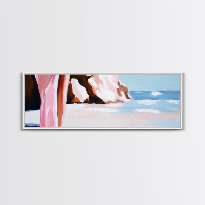 Ocean Breeze, Beach Vibes, Pastel Seascape, Summer Aesthetic, Canvas Print, Coastal Home Art, Boho Wall Art, Bedroom Decor