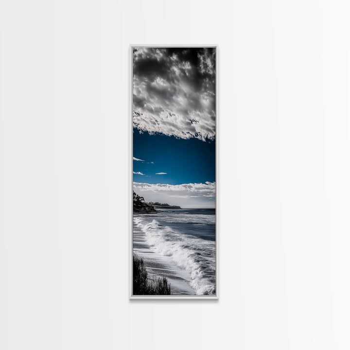 Blue Ocean Waves, Coastal Wall Art, Seascape Photography, Modern Beach Decor, Nautical Art, Living Room Wall Art, Canvas Print