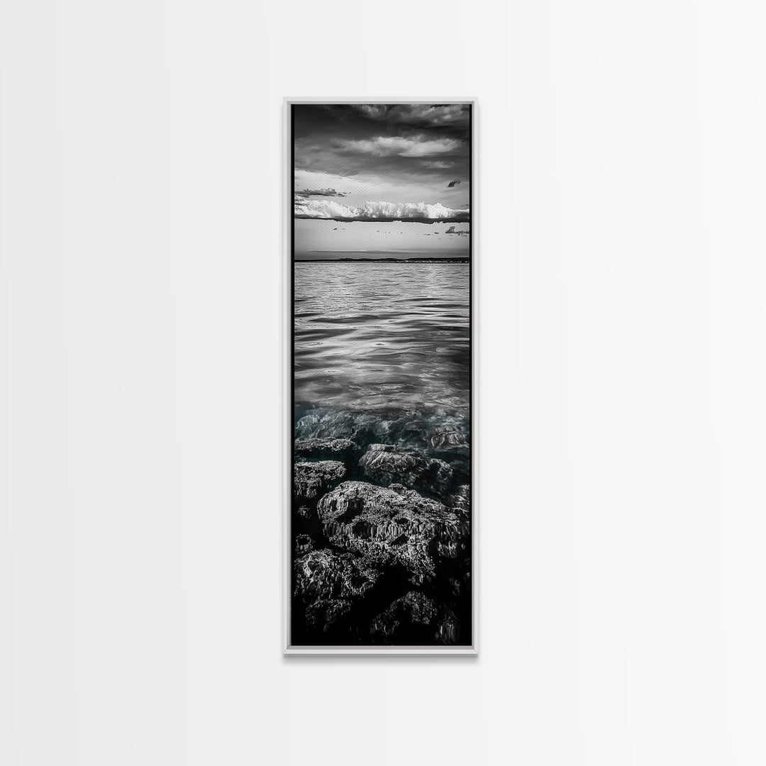 Ocean Depths, Coastal Art, Black and White Photography, Canvas Print, Beach Wall Art, Nautical Decor, Ocean Print, Modern Home Decor