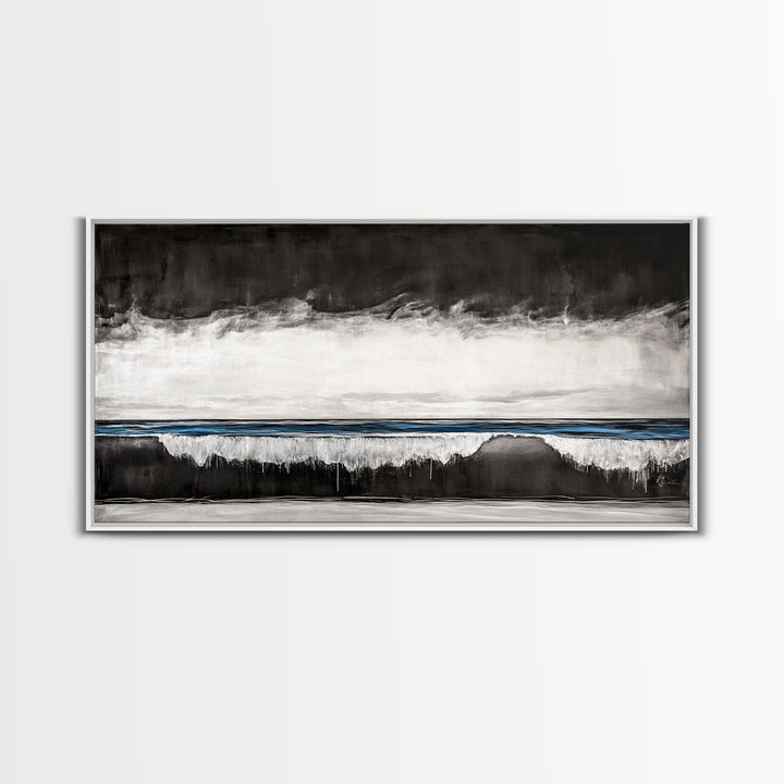 Monochrome Landscape, Mountain Art, Canvas Print, Black And White Landscape, Nature Painting, Living Room Wall Decor, Rustic Wall Art