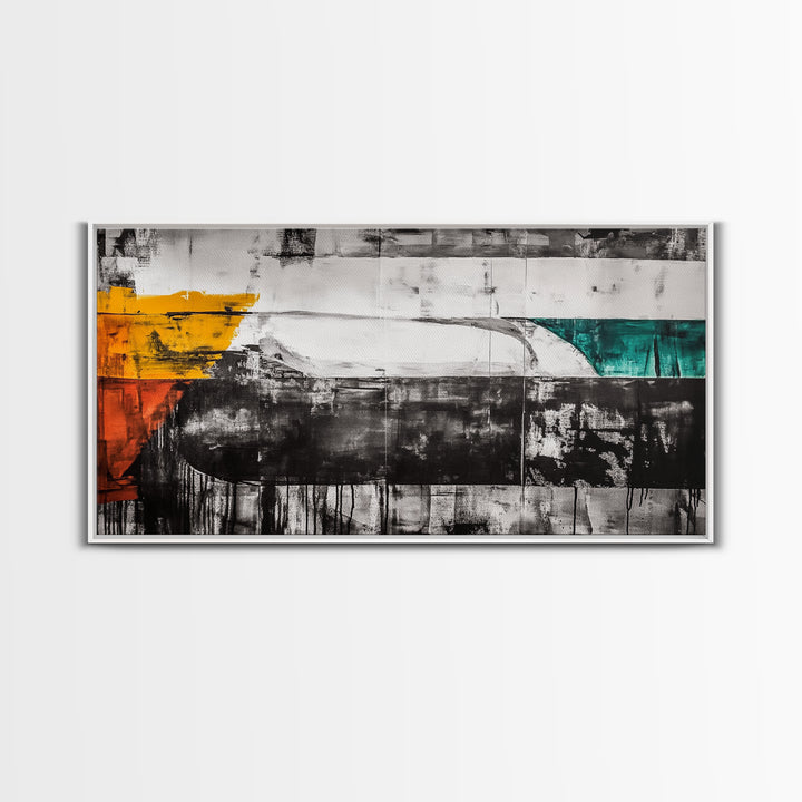 Abstract Art, Modern Minimalist, Black and White, Canvas Print, Bold Geometric, Office Wall Art, Contemporary Home Decor, Unique Design