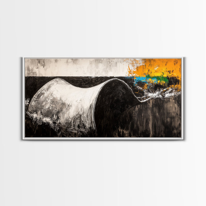 Abstract Curve, Modern Canvas Print, Minimalist Wall Art, Contemporary Painting, Neutral Home Decor, Office Wall Art, Large Canvas