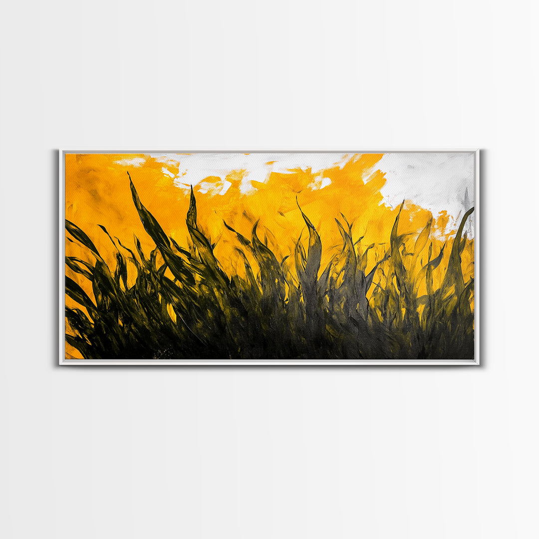 Abstract Grass, Autumn Tones, Nature Art, Canvas Print, Fall Decor, Farmhouse Art, Earthy Tones, Bedroom Wall Art, Rustic Home Decor