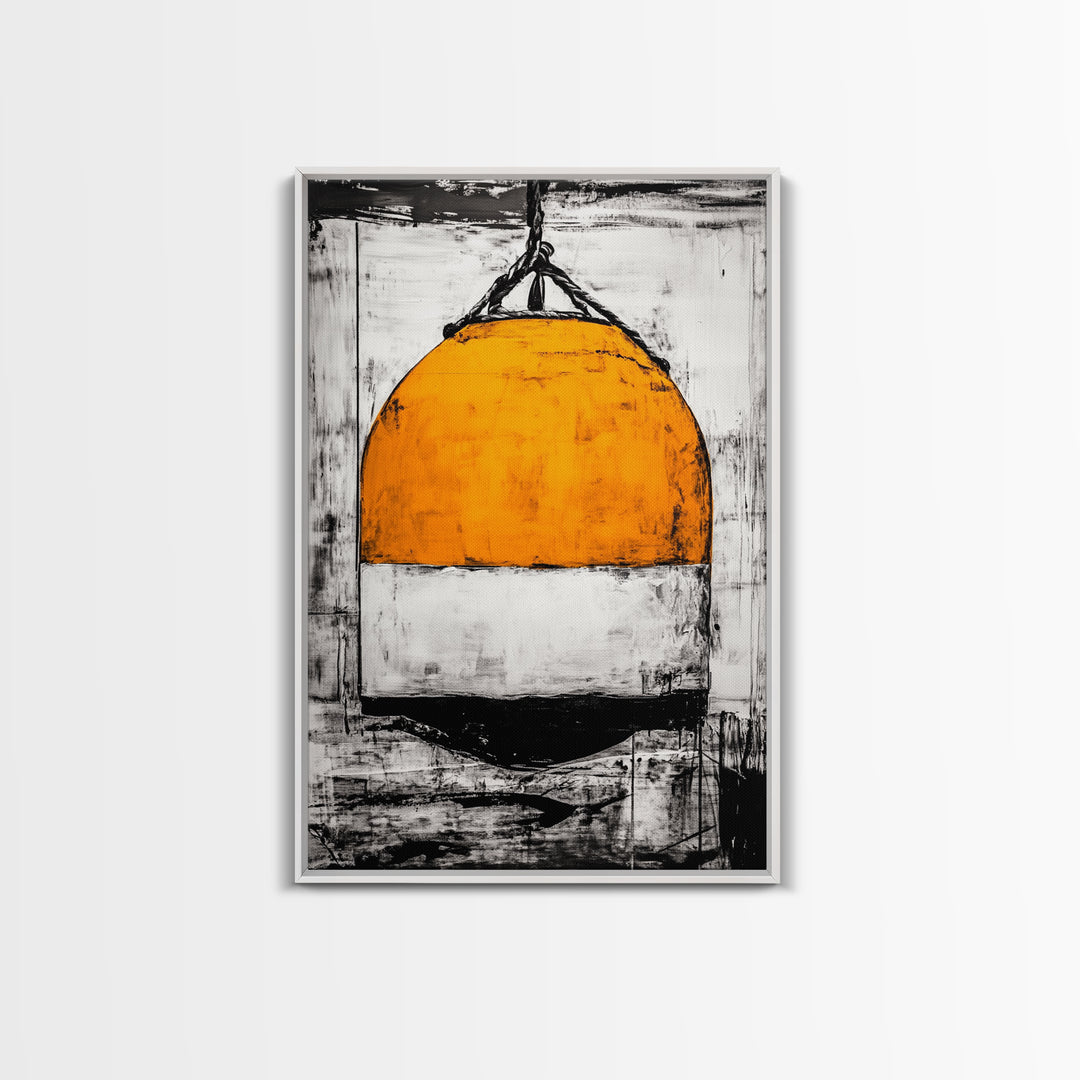 Nautical, Lobster Buoy, Coastal Wall Art, Canvas Print, Maritime Decor, Beach House Art, Ocean Aesthetic, Rustic Nautical Home