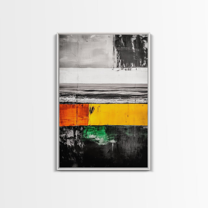 Ocean Horizon, Abstract Seascape, Coastal Wall Art, Modern Beach Decor, Living Room Art, Minimalist Ocean Painting, Canvas Print