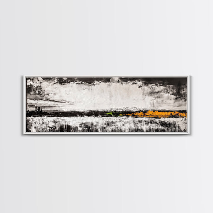 Mountain Fog, Black and White, Minimalist Wall Art, Canvas Print, Misty Hills, Dramatic Nature Scene, Office Wall Art, Tranquil Home Decor