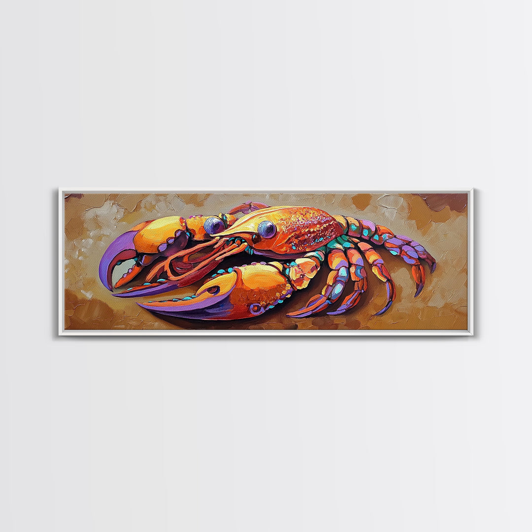 Crustacean Duo, Bright Lobsters, Sea Creatures, Coastal Kitchen, Canvas Print, Nautical Wall Decor, Boho Art, Vibrant Beach House Accent