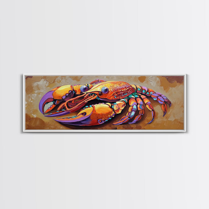 Crustacean Duo, Bright Lobsters, Sea Creatures, Coastal Kitchen, Canvas Print, Nautical Wall Decor, Boho Art, Vibrant Beach House Accent