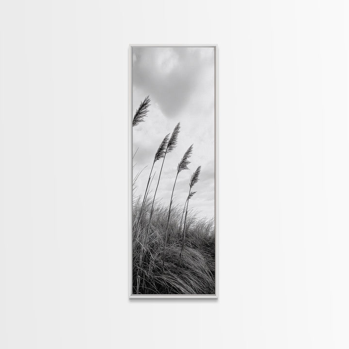 Windy Grasses, Coastal Scene, Tall Grass Field, Autumn Decor, Canvas Print, Farmhouse Style, Dining Room Wall Art, Nature Mood