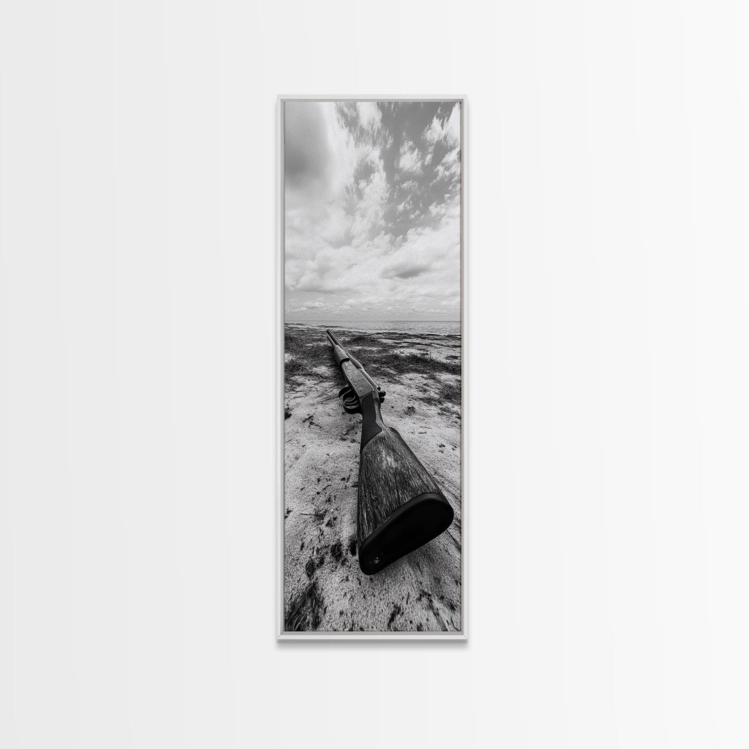 Shotgun Beach, Western Art, Coastal Edge, Canvas Print, Masculine Wall Decor, Cabin Style, Rustic Photography, Dramatic Sky