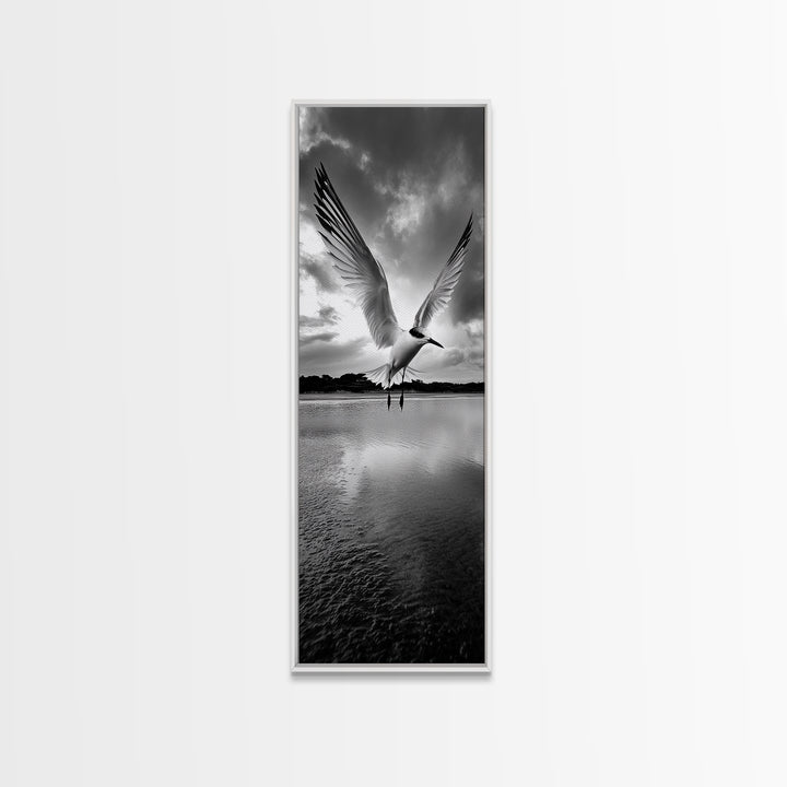Soaring Bird, Ocean Wings, Nature Flight, Sky Spirit, Canvas Print, Coastal Wall Art, Beach House Decor, Modern Bird Photography