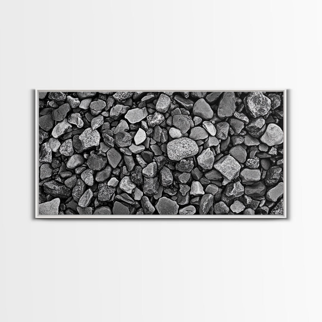 Natural Stone Texture, Dark Rock Pattern, Earthy Wall Background, Canvas Print, Office Wall Art, Modern Industrial Style, Minimalist Style